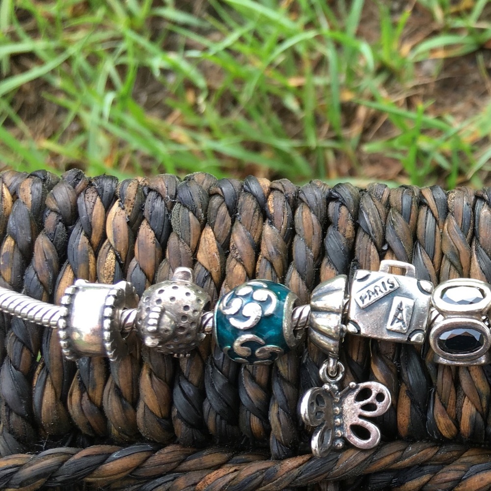 Sold- Authentic Teal Pandora Charm/Bead